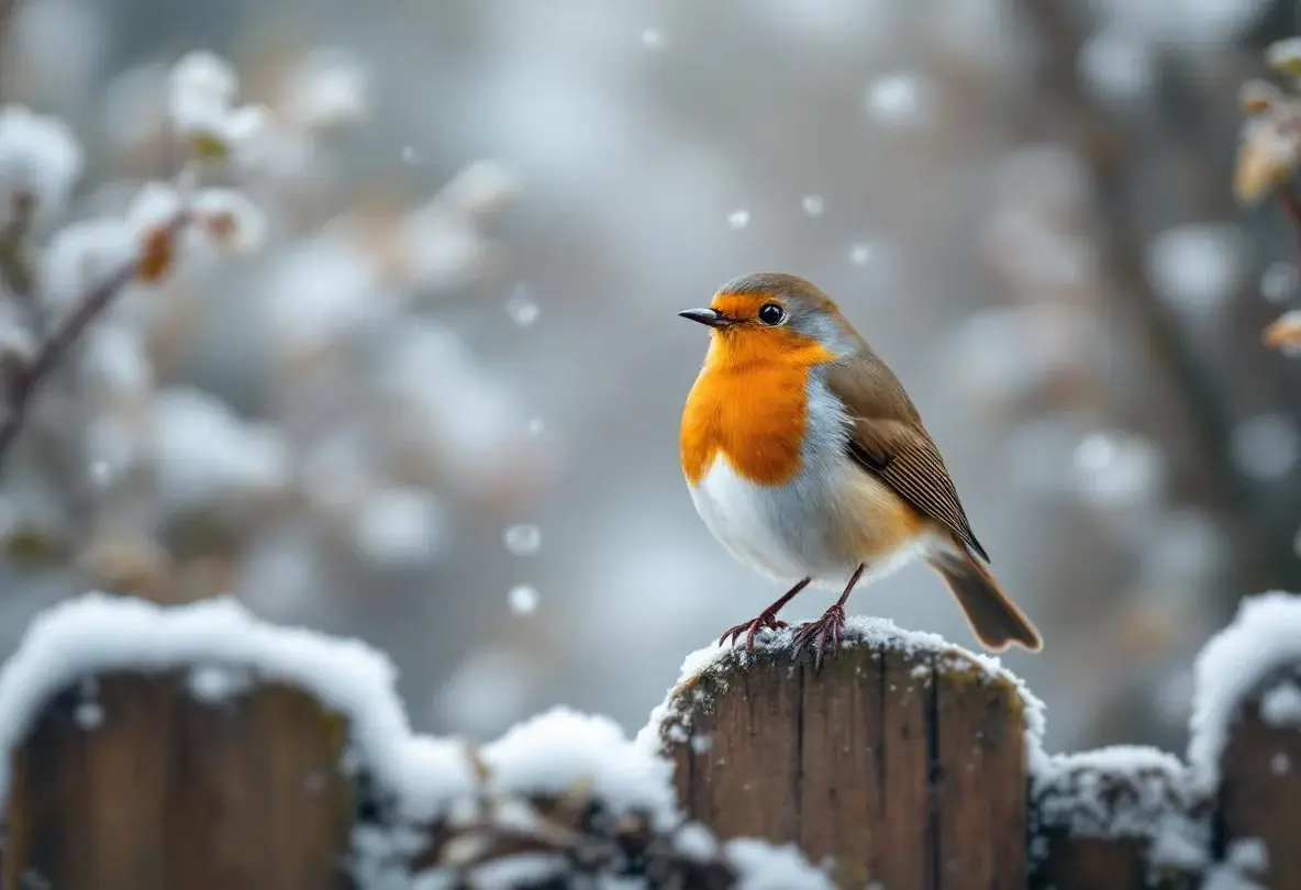 Si cet oiseau magnifique se pose dans votre jardin cet hiver, c’est que la neige et le grand froid arrivent