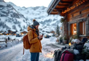 station de ski dans les alpes