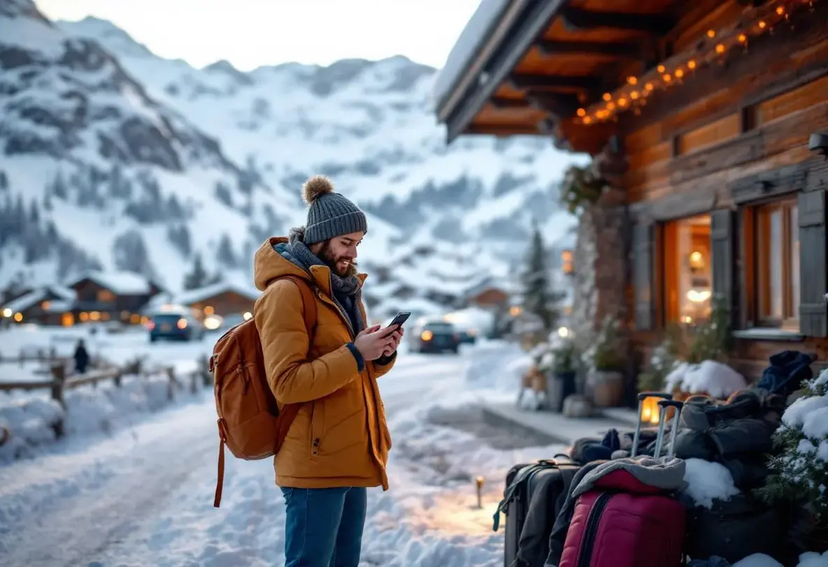 station de ski dans les alpes